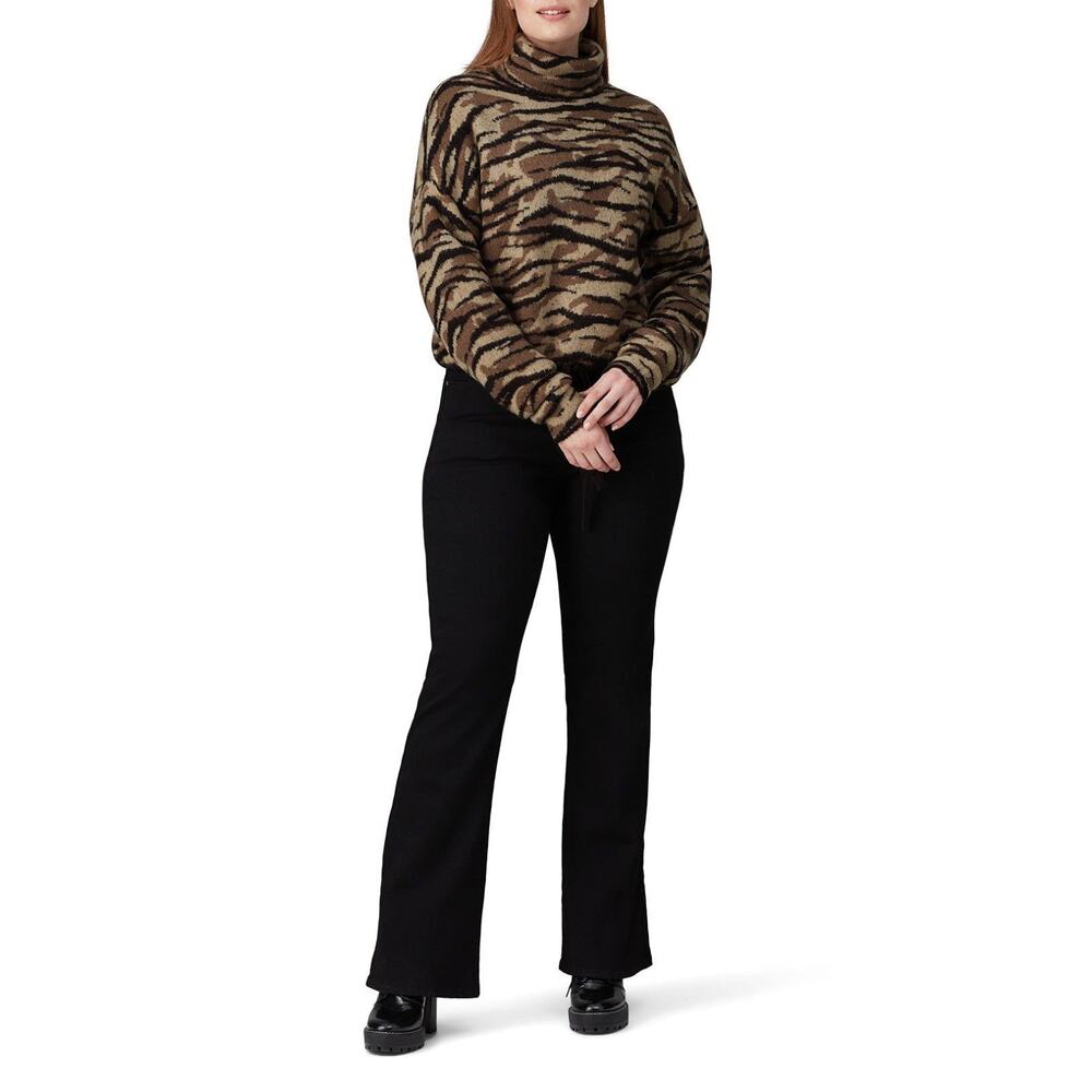 Universal Standard Jeans Womens 34" Black Tall Long High Rise Flared Sava